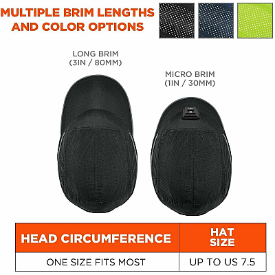 ergodyne Skullerz 8965F(x) Bump Cap Hat with LED Light (23472)