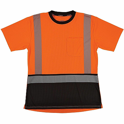 ergodyne Women's Performance Hi-Vis T-Shirt - Type R, Class 2, Black Bottom (22321)