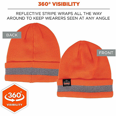 ergodyne N-Ferno 6803ZI Reflective Rib Knit Winter Hat (16866)