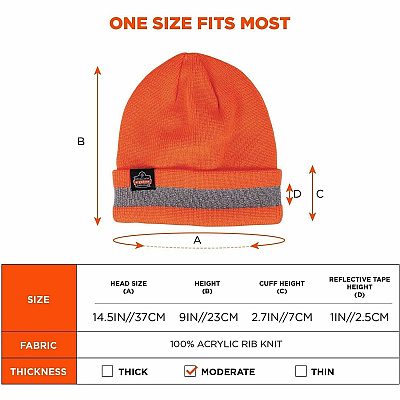 ergodyne N-Ferno 6803ZI Reflective Rib Knit Winter Hat (16866)