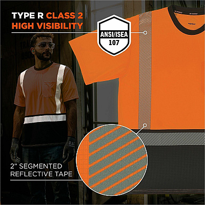 ergodyne GloWear 8294BK Performance Hi-Vis T-Shirt (22286)