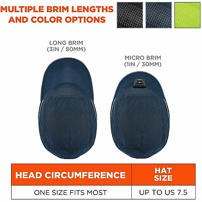 ergodyne Skullerz 8965F(x) Bump Cap Hat with LED Light (23476)