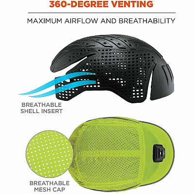 ergodyne Skullerz 8965F(x) Bump Cap Hat with LED Light (23474)