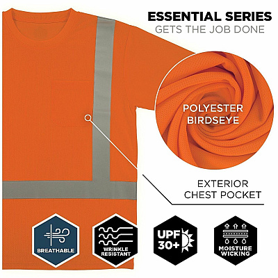 ergodyne GloWear 8282 Essential Hi-Vis T-Shirt - Type R, Class 2 (21855)