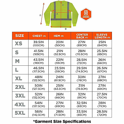 ergodyne GloWear 8284 Essential Hi-Vis Long-Sleeve T-Shirt (21874)