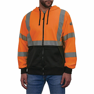 ergodyne GloWear 8312BK Essential Hi-Vis Hooded Zip-Up (22946)