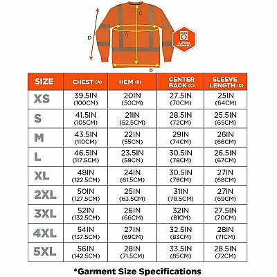 ergodyne Performance Hi-Vis Long Sleeve T-Shirt - Type R, Class 3 (22261)