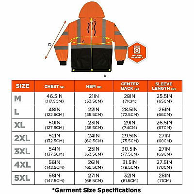 ergodyne GloWear 8312BK Essential Hi-Vis Hooded Zip-Up (22947)