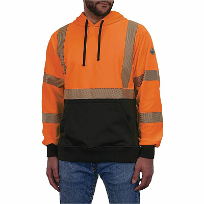 ergodyne GloWear 8317BK Performance Hi-Vis Hooded Sweatshirt (22988)