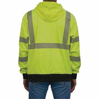 ergodyne GloWear 8318BK Hi-Vis Hooded Zip-Up Sweatshirt (23067)