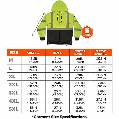ergodyne GloWear 8317BK Performance Hi-Vis Hooded Sweatshirt (22979)