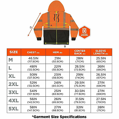 ergodyne GloWear 8318BK Hi-Vis Hooded Zip-Up Sweatshirt (23076)