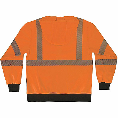 ergodyne GloWear 8318BK Hi-Vis Hooded Zip-Up Sweatshirt (23076)