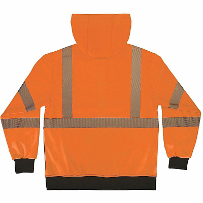 ergodyne GloWear 8318BK Hi-Vis Hooded Zip-Up Sweatshirt (23076)