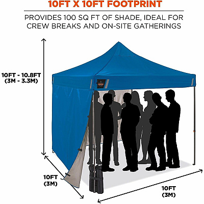 ergodyne SHAX 6055 Heavy-Duty Solid Sidewalls Tent Kit (12954)