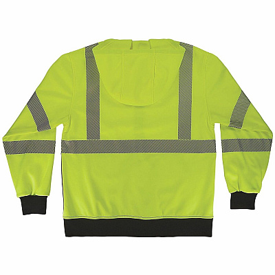 ergodyne GloWear 8318BK Hi-Vis Hooded Zip-Up Sweatshirt (23069)
