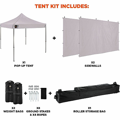 ergodyne SHAX 6055 Heavy-Duty Solid Sidewalls Tent Kit (12955)