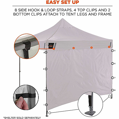 ergodyne SHAX 6055 Heavy-Duty Solid Sidewalls Tent Kit (12955)