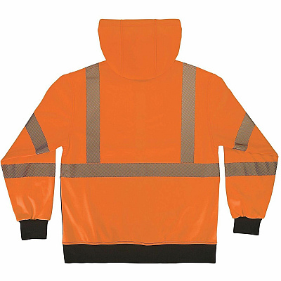 ergodyne GloWear 8318BK Hi-Vis Hooded Zip-Up Sweatshirt (23077)