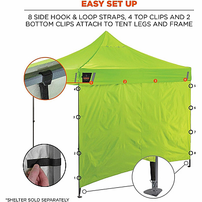 ergodyne SHAX 6055 Heavy-Duty Solid Sidewalls Tent Kit (12953)