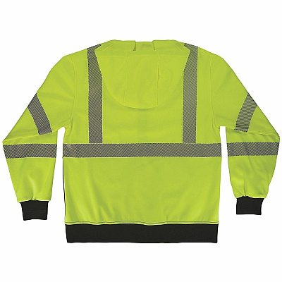 ergodyne GloWear 8318BK Hi-Vis Hooded Zip-Up Sweatshirt (23068)