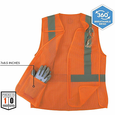 ergodyne GloWear 8215BAW-S Womens Mesh Hi-Vis Safety Vest (22455)