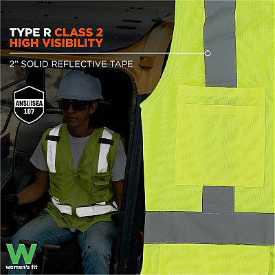 ergodyne GloWear 8247ZW-S Womens Hi-Vis Surveyor Vest (22463)