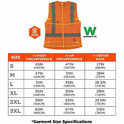 ergodyne GloWear 8210ZW-S Womens Hi-Vis Safety Vest (22436)