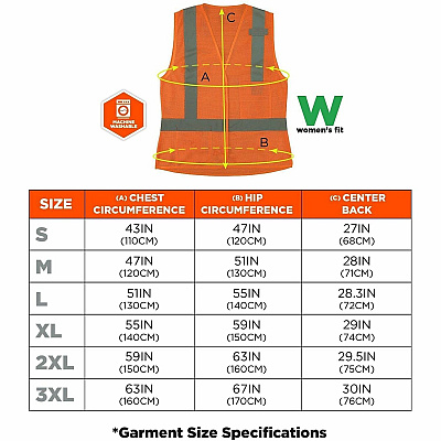 ergodyne GloWear 8247ZW-S Womens Hi-Vis Surveyor Vest (22474)