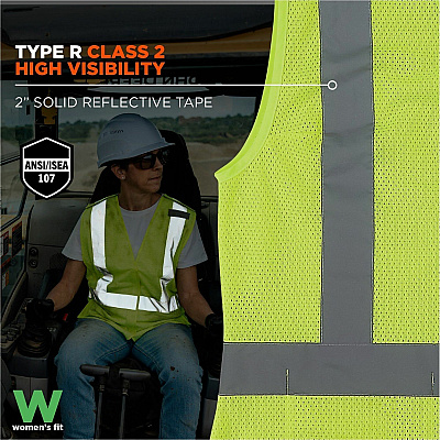ergodyne GloWear 8210ZW-S Womens Hi-Vis Safety Vest (22425)