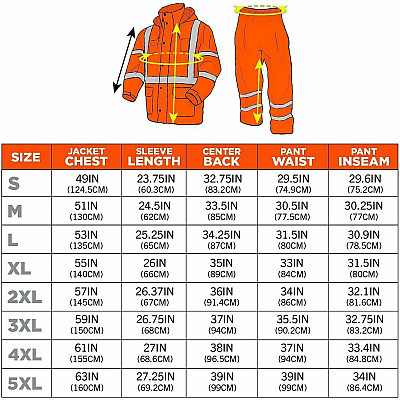 ergodyne GloWear 8376K Hi-Vis Rain Suit Kits (25338)