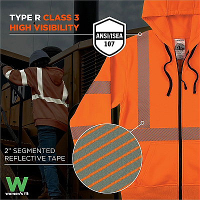 ergodyne GloWear 8305W Womens Hi-Vis Hooded Zip-Up (22903)