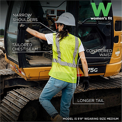 ergodyne GloWear 8215BAW-S Womens Mesh Hi-Vis Safety Vest (22446)