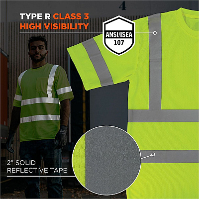ergodyne Essential Hi-Vis T-Shirt - Type R, Class 3 (22033)