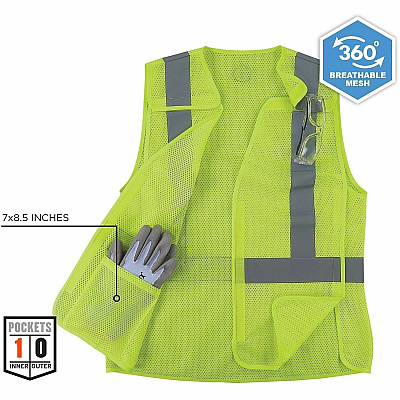 ergodyne GloWear 8215BAW-S Womens Mesh Hi-Vis Safety Vest (22443)