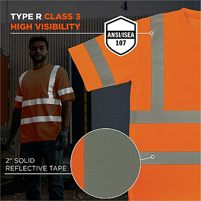 ergodyne Essential Hi-Vis T-Shirt - Type R, Class 3 (22048)