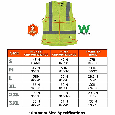 ergodyne GloWear 8210ZW-S Womens Hi-Vis Safety Vest (22422)