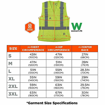 ergodyne GloWear 8215BAW-S Womens Mesh Hi-Vis Safety Vest (22445)