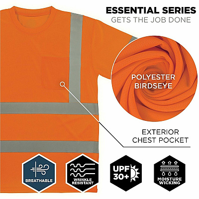 ergodyne Essential Hi-Vis T-Shirt - Type R, Class 3 (22044)