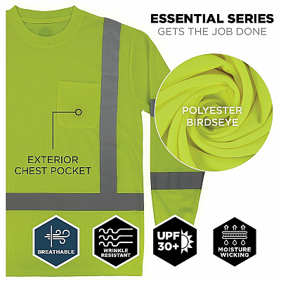 ergodyne GloWear 8368 Essential Hi-Vis Long-Sleeve T-Shirt (22051)