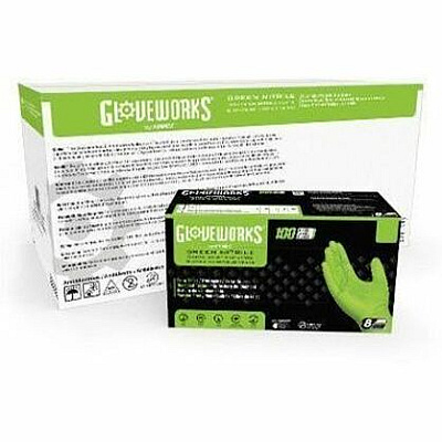 GloveWorks by AMMEX GloveWorks by AMMEX Industrial RDT Powder-Free Nitrile Gloves (GWGN42100)