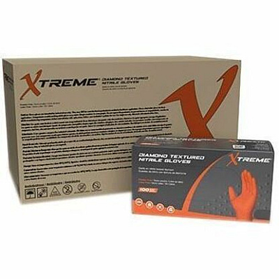 Ammex Xtreme Industrial Orange Powder-Free Nitrile Gloves (XODN49100)