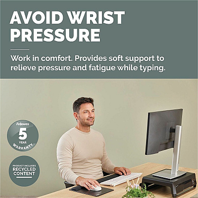 Fellowes Breyta Keyboard Wrist Rest - Black (100145415)