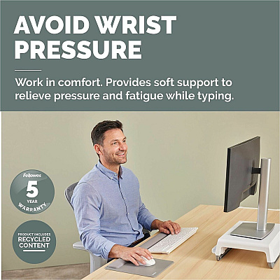 Fellowes Breyta Keyboard Wrist Rest - Grey (100145416)