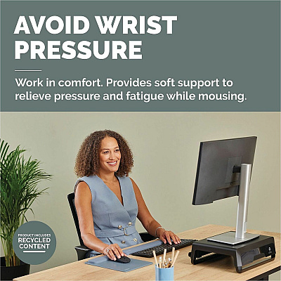 Fellowes Breyta Mousepad Wrist Rest - Blue (100145421)