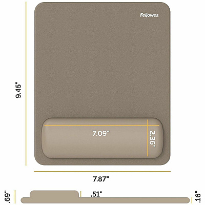 Fellowes Breyta Mousepad Wrist Rest - Sand (100145443)
