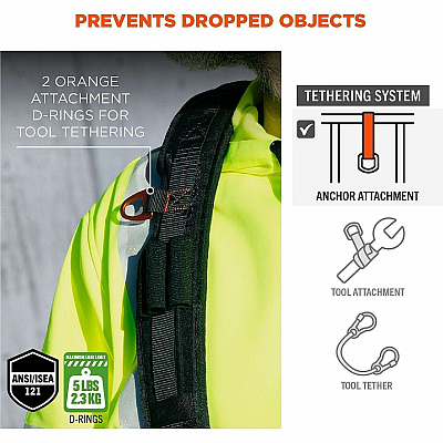 ergodyne Arsenal 5566 Tool Belt Suspenders - Tool Tethering Attachment Point (13566)