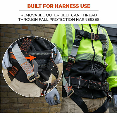 ergodyne Arsenal 5556 3-Inch Padded Tool Belt - Tool Tethering Attachment Point (13670)