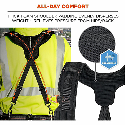 ergodyne Arsenal 5566 Tool Belt Suspenders - Tool Tethering Attachment Point (13564)
