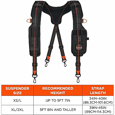 ergodyne Arsenal 5566 Tool Belt Suspenders - Tool Tethering Attachment Point (13564)